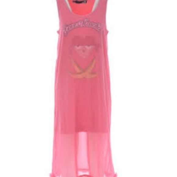 Love Moschino Pink Anita Ruffle Coquette Luxury Y2K Boho Slip Maxi Dress Size 8 - Picture 14 of 16